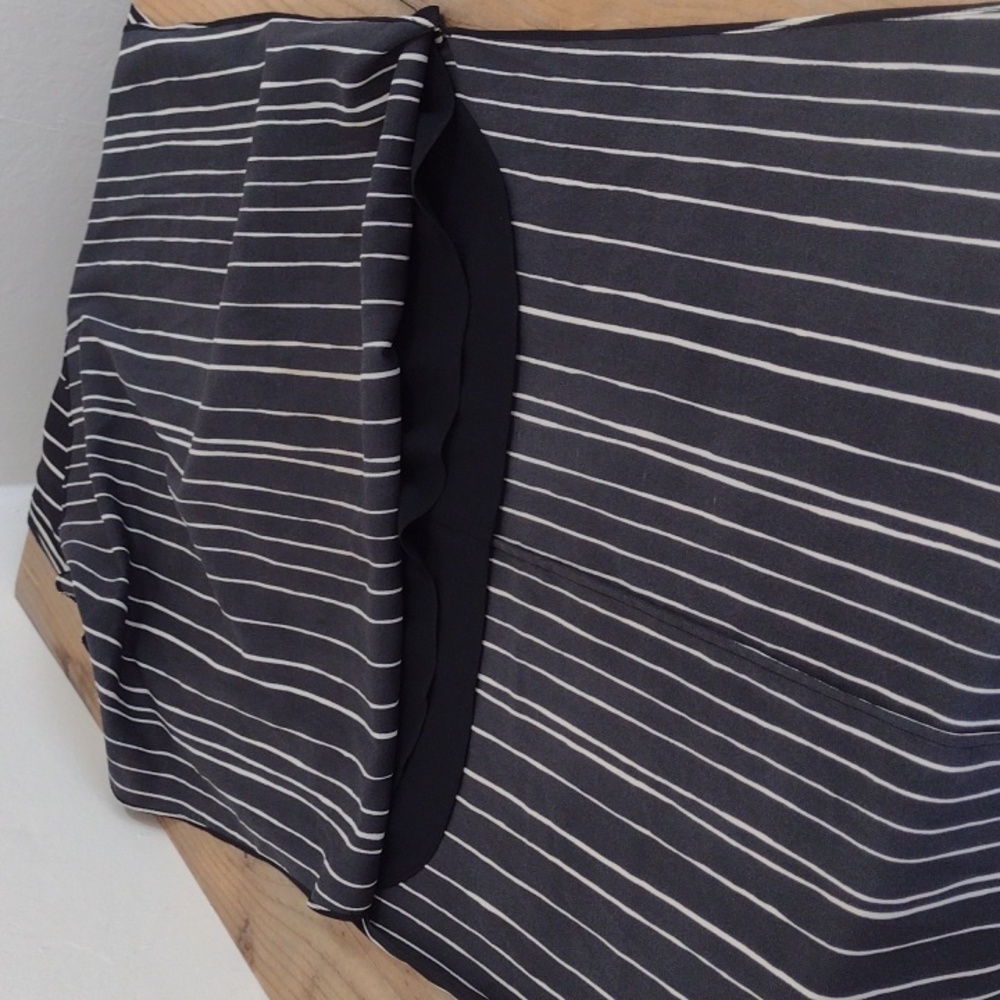 Alice & Olivia Black Striped Spaghetti Strap Midi Dress Size 0 - Picture 14 of 15